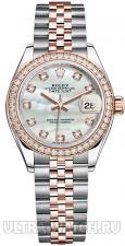 Datejust Lady 28 mm, Oystersteel, Everose gold and diamonds